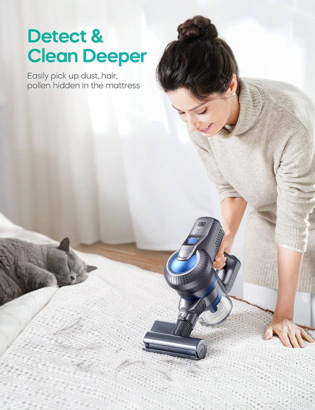 Cordless Stick Vacuum 4 in 1 with LED Headlights A36545