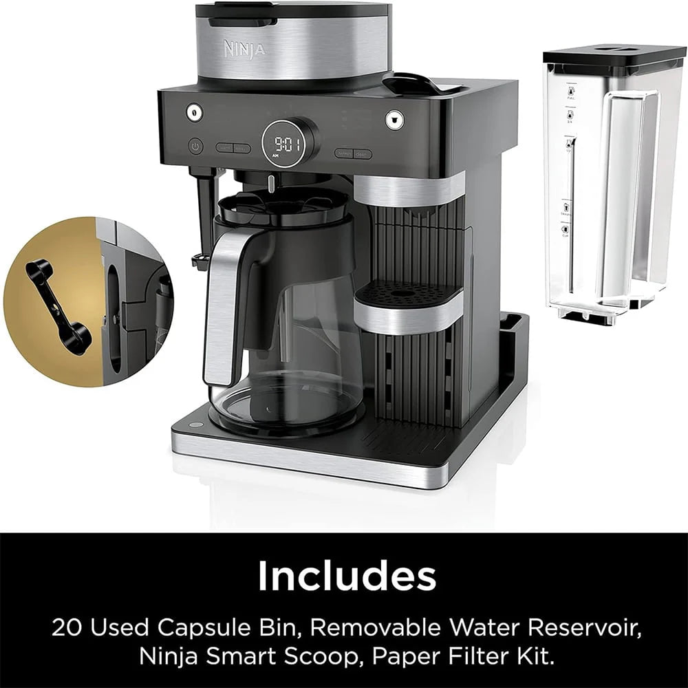Black and Stainless Steel Espresso & Coffee System O414