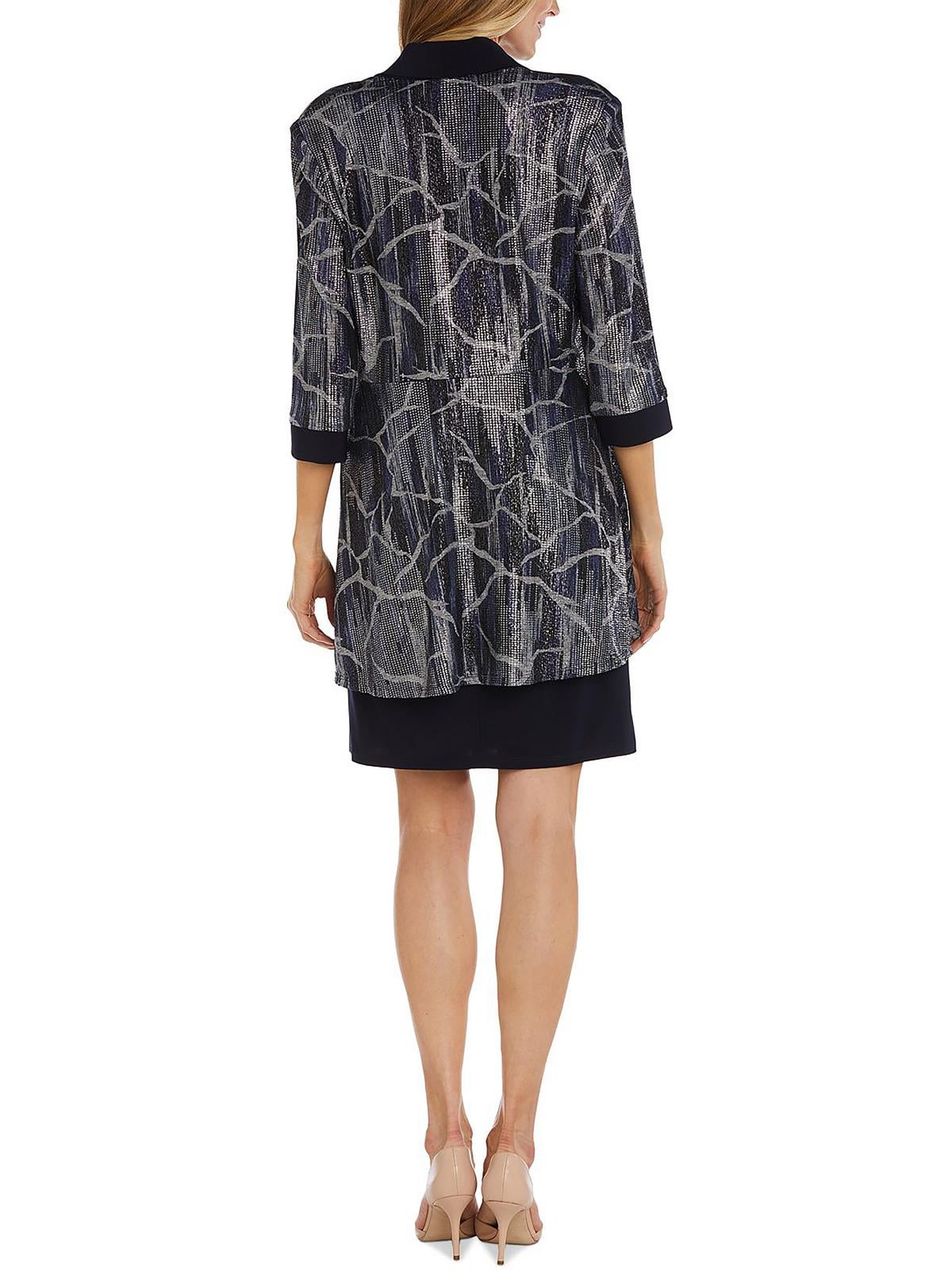 Printed Metallic Two Piece Dress F831232