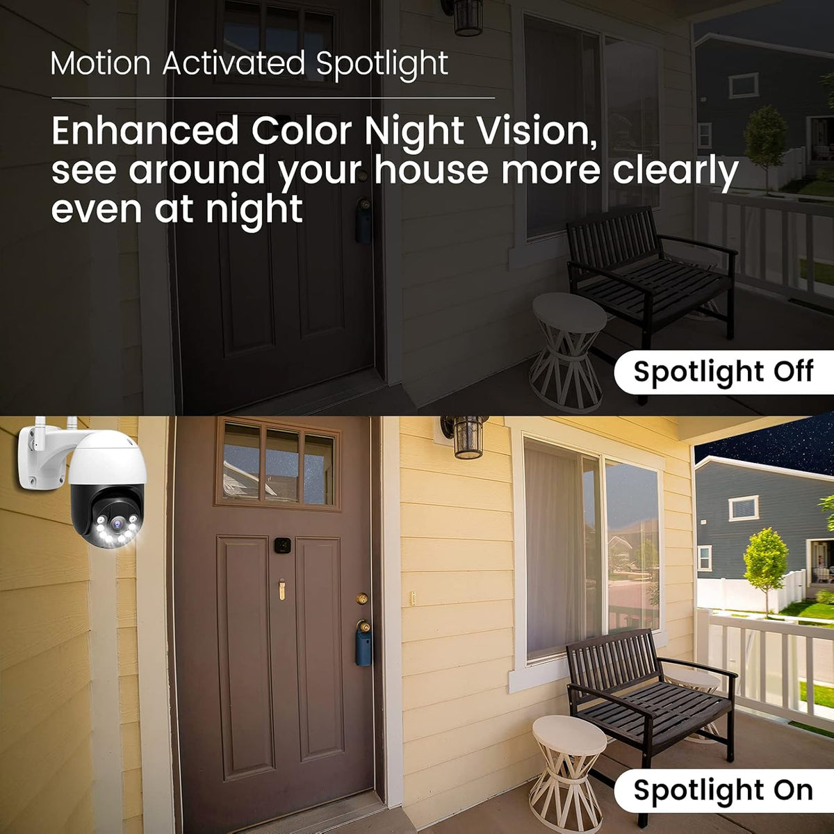 Outdoor Security Camera with Full Color Night Vision M94326