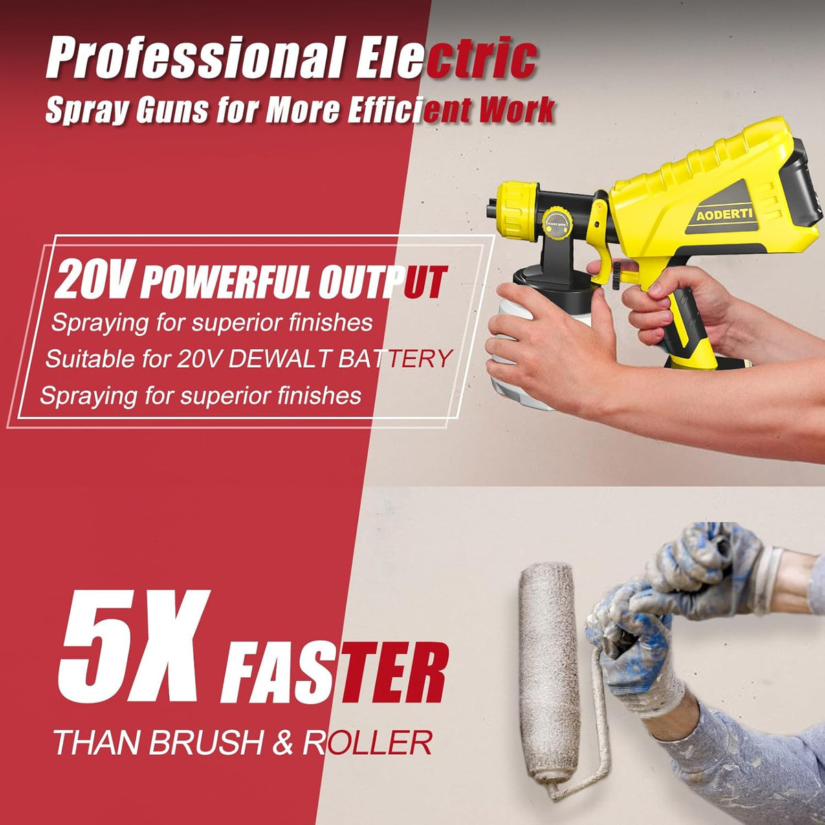 Cordless HVLP Electric Paint Sprayer for 20V Max Battery K43436