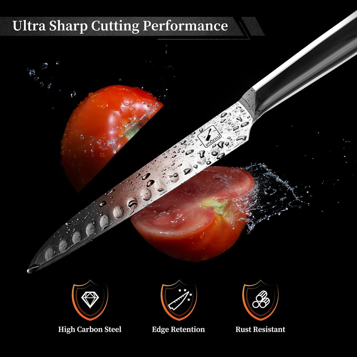 16 Pcs Stainless Steel Kitchen Knife Set with Block P9560