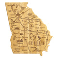 Georgia State Shaped Bamboo Cutting Board Q412394