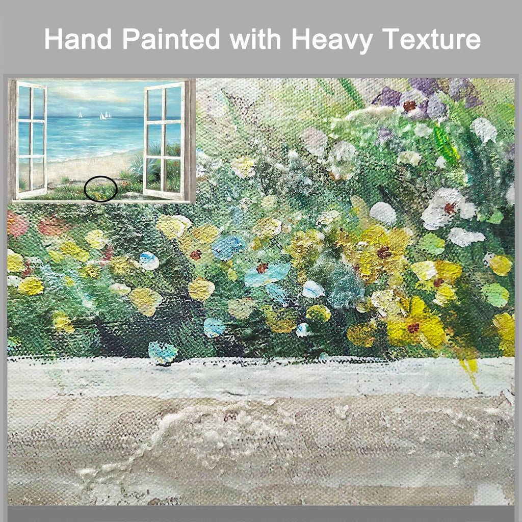 Abstract Sea View Wall Art Canvas Painting 36''W x 24''H X435