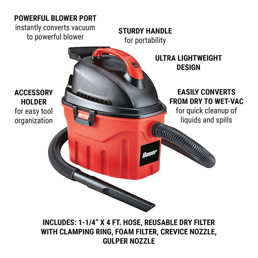 3 Gallon 3 Peak HP Wet/Dry Vacuum V64848