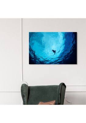 Blue Green Sea Turtle Canvas Art N42702