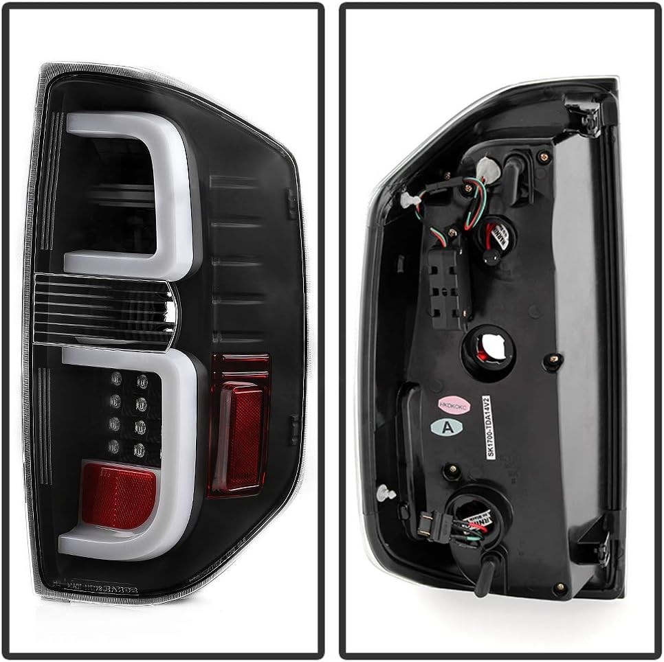Black Edition LED Tube Tail Lights Brake Lamps Assembly Left+Right C71147