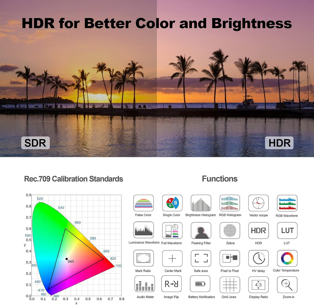 5.5 inch Touch Screen Camera Monitor with HDR B70308