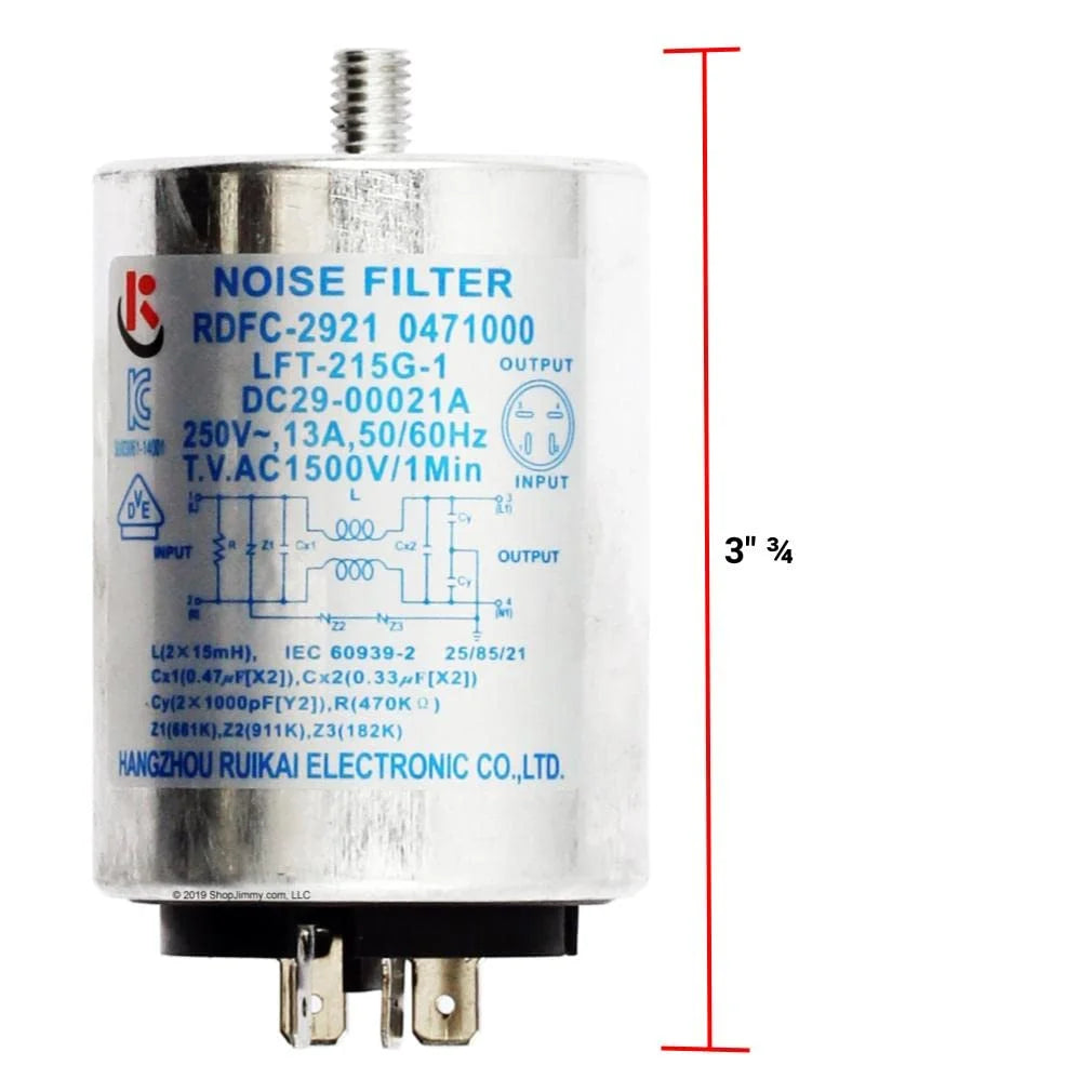 Washer Noise Filter 3" Length B590