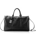 Black Vegan Leather Transport Duffel U374