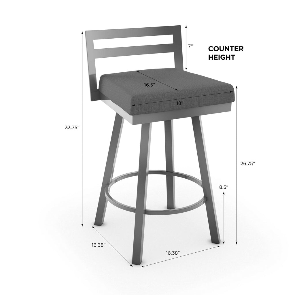 Brown Swivel Counter Stool H848