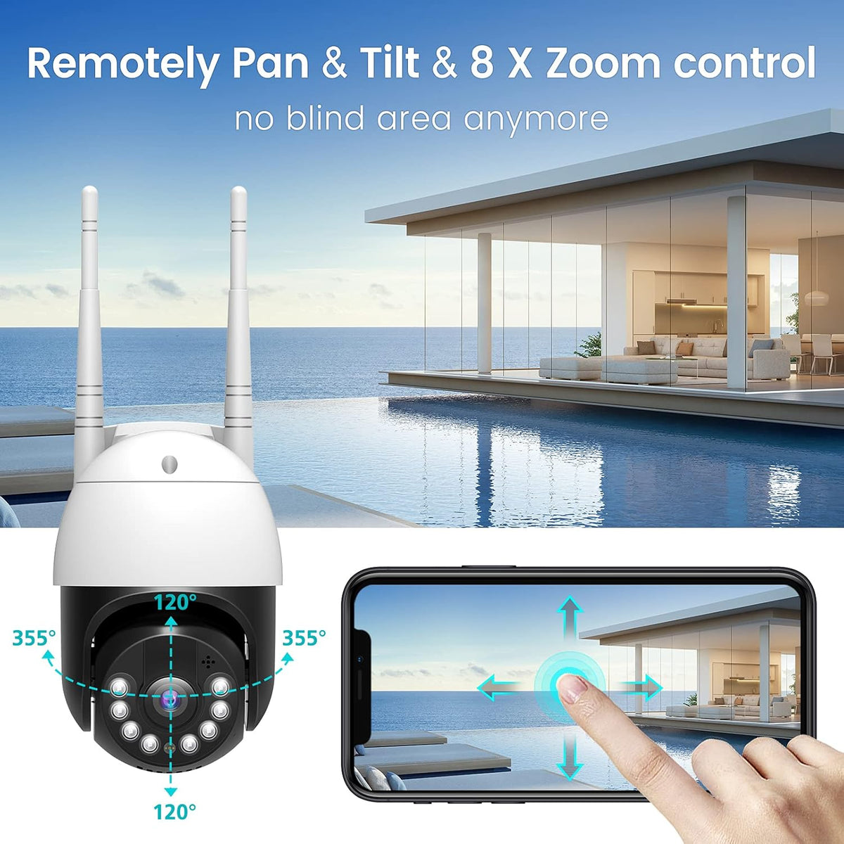 Outdoor Security Camera with Full Color Night Vision M94326