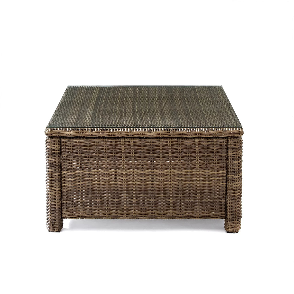 5 Piece Fabric Patio Sectional Set in Brown and Navy Z158013