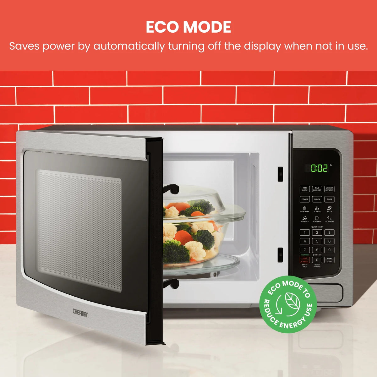 1.1 Cu. Ft. Digital Stainless Steel Microwave 1000W M54303