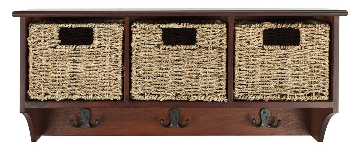 Cherry Hanging 3 Basket Wall Rack R231