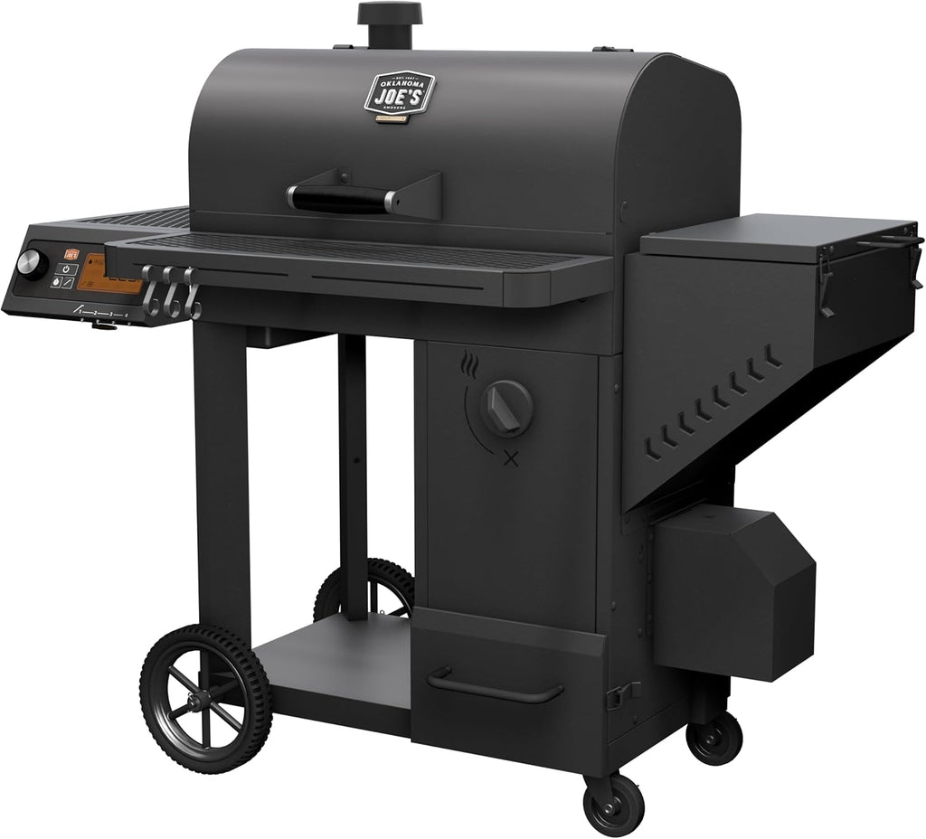 Black Steel Charcoal Smoker and Grill Y15648