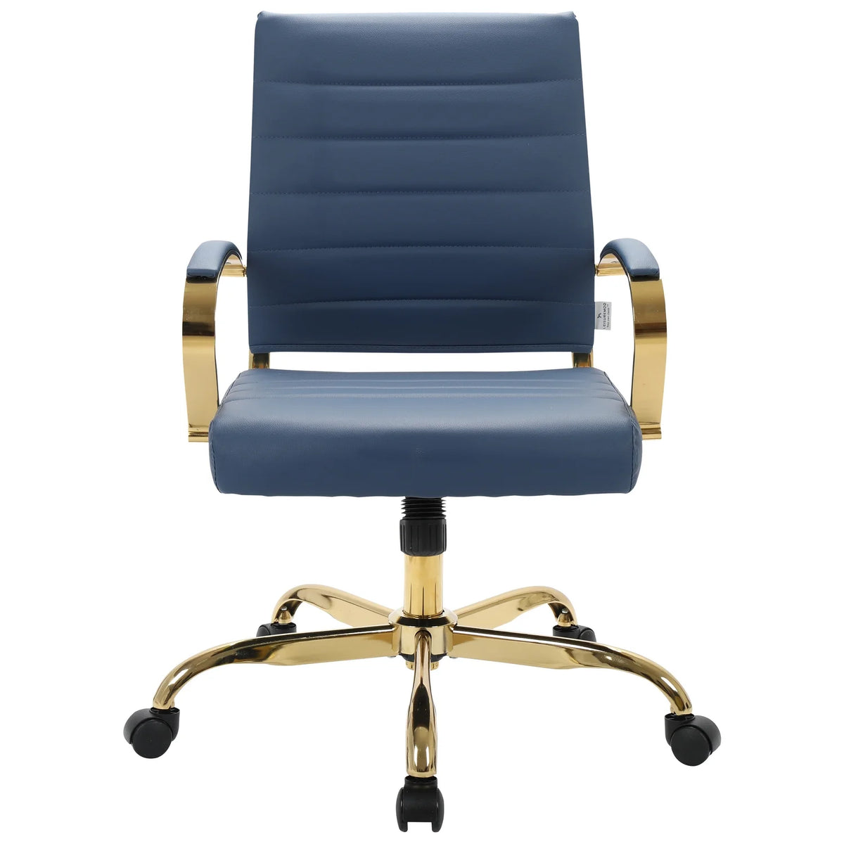 Leather Office Chair With Gold Frame S946115