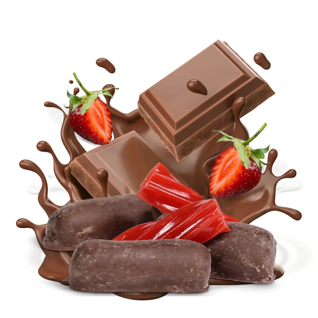 10 Lbs Vegan Dark Chocolate Strawberry Licorice Bites G3399