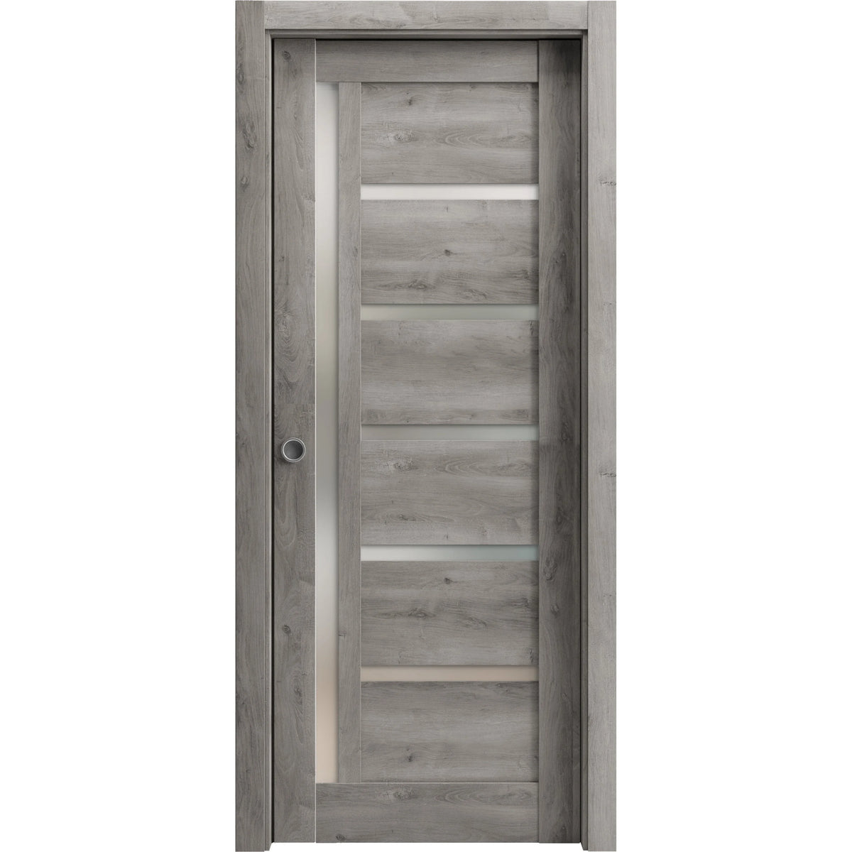 Sliding French Pocket Door 18 x 96 inches Solid Wood Interior Door J715