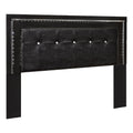 Black Faux Leather King Panel Headboard Z91968