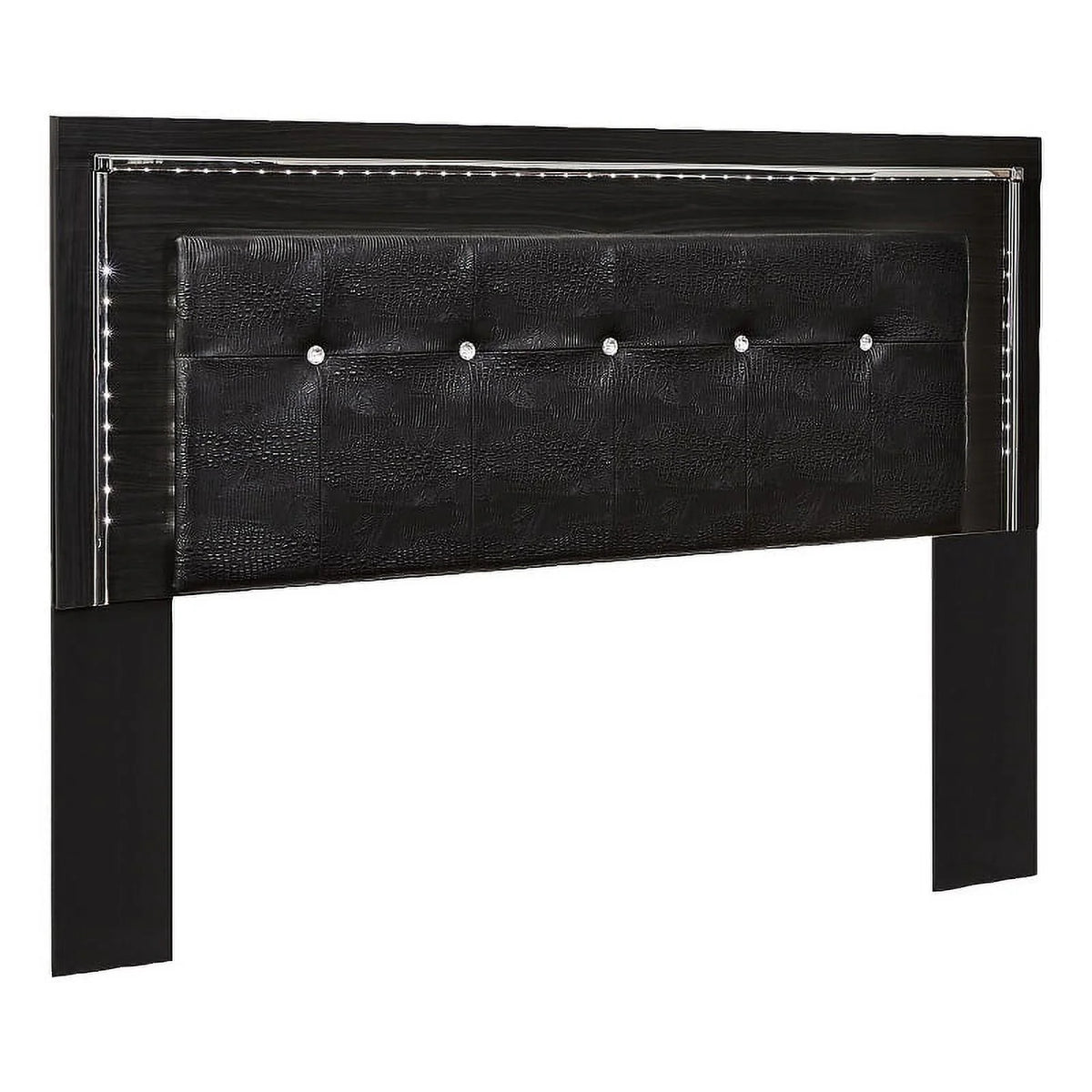 Black Faux Leather King Panel Headboard Z91968