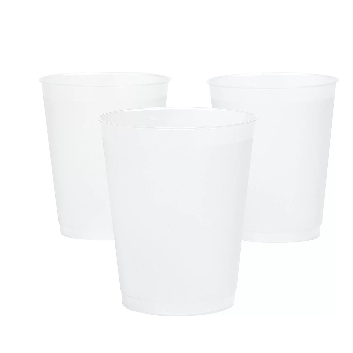 Clear Frosted Plastic Cups 50 Pieces A371