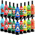 18 Pcs Christmas Knit Bottle Covers Thermocoolers for Cans Soda Beverages Q78779