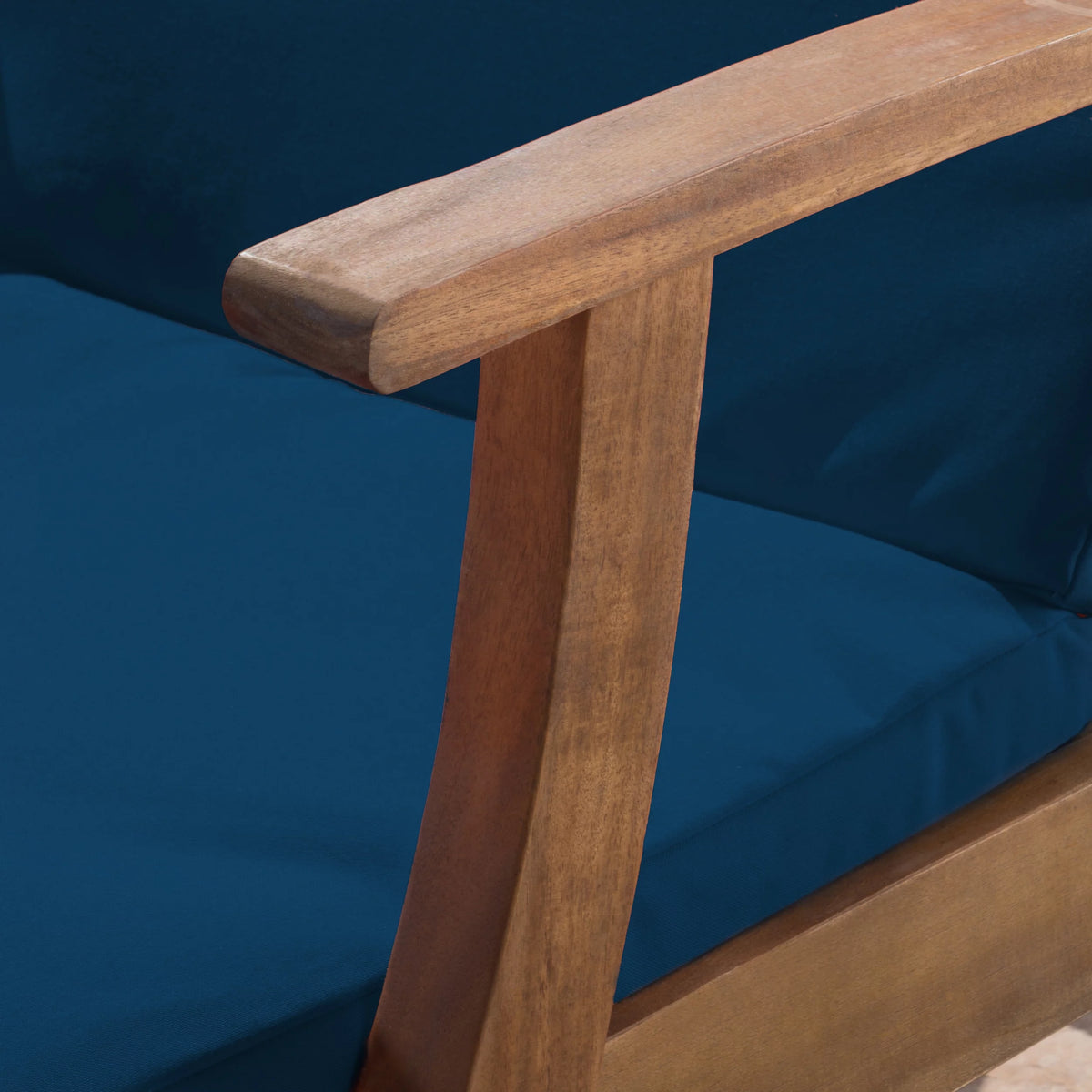 Acacia Wood Adjustable Chaise Lounge with Cushion, Set of 4 V103