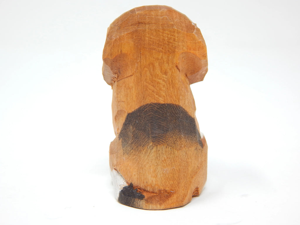Beagle Dog Puppy Figurine Wooden Carving J808248
