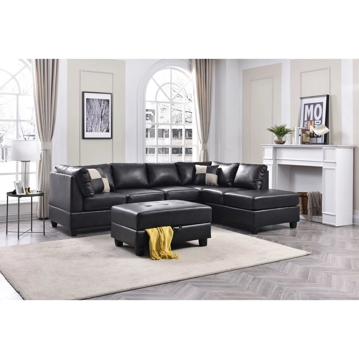 Black Sectional Q2543