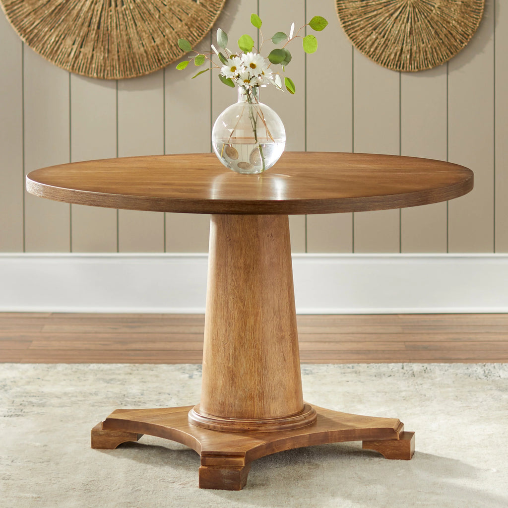 White Pedestal Table Y16717