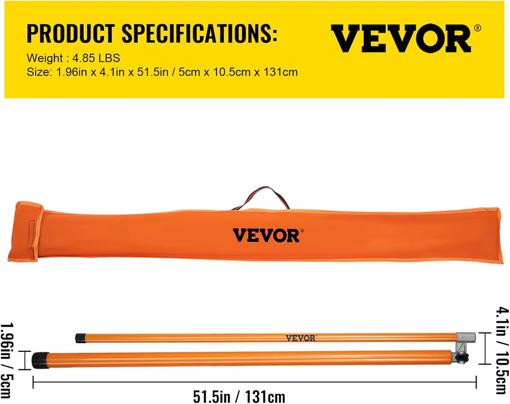 15' Fiberglass Truck Height Measuring Stick with Carrying Bag D82057