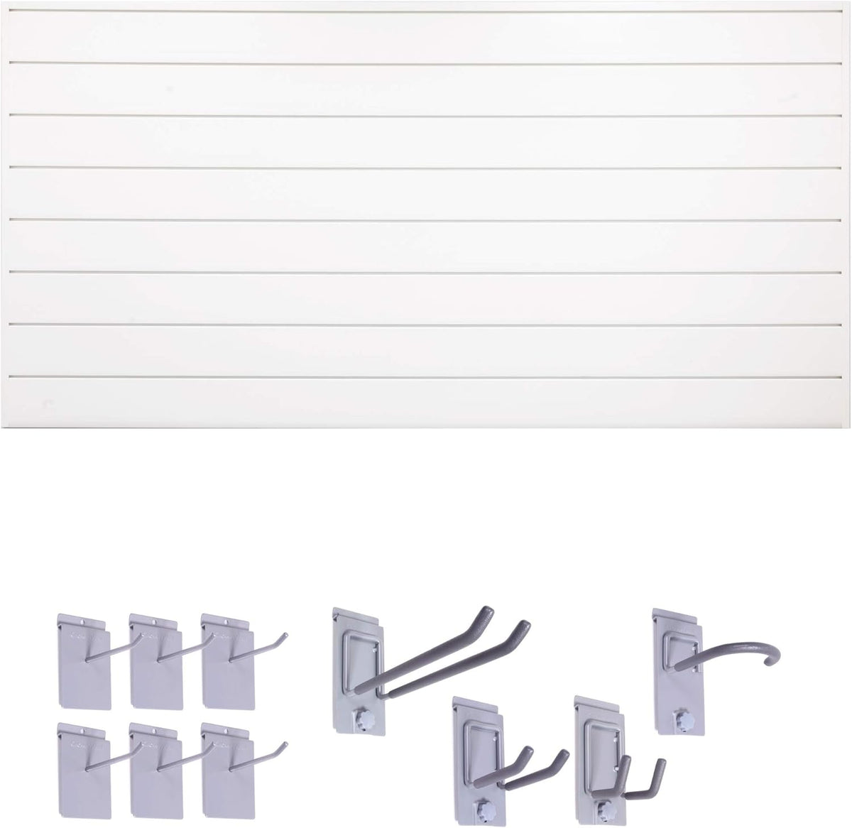 6" Starter Bundle (8x4 ft) with 10-Piece Locking Hook Kit (White) X797354