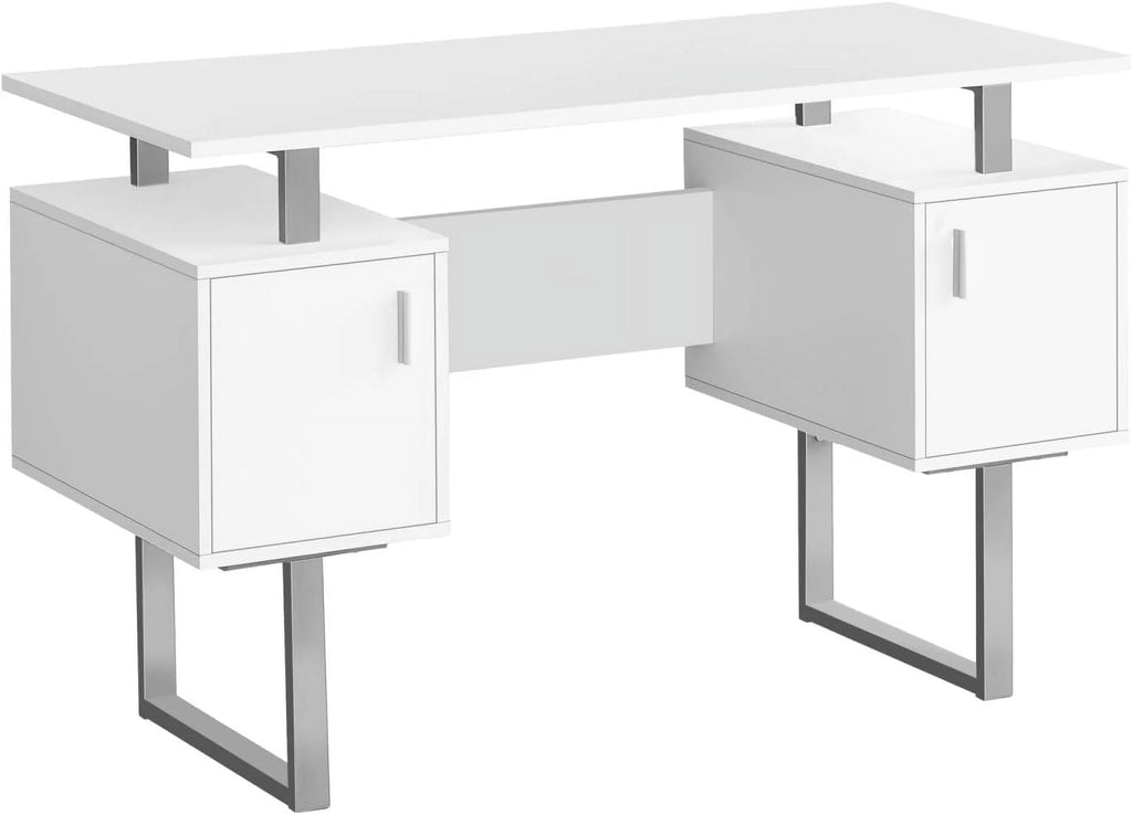 White Metal Laminate Computer Desk X4912