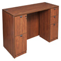 66 x 30 in. Cherry Office Desk with Double Full Pedestal C725