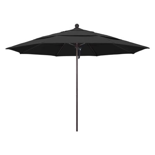 Black Fiberglass Double Vent Market Umbrella Q11636