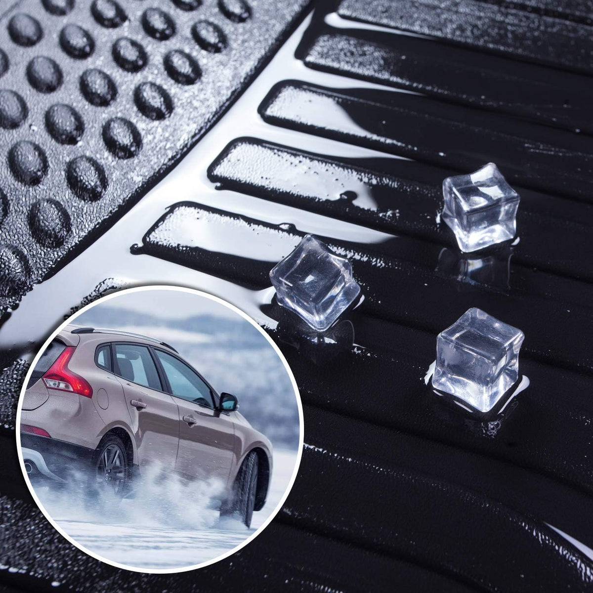 Black Floor Mats Liners Custom Fit Waterproof B2656