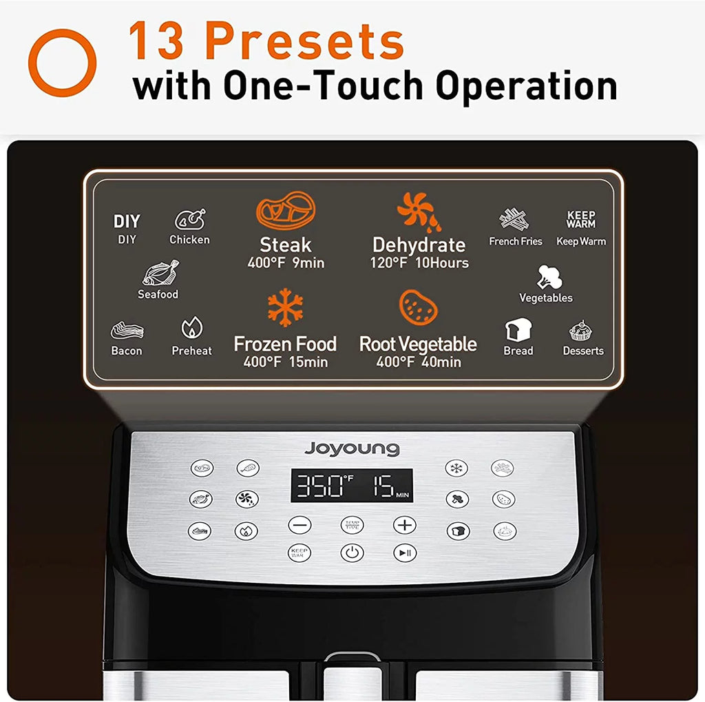 5.8QT 1700W Double Basket Air Fryer A294461