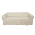 Natural Cotton Twill 2 Piece Sofa Slipcover G153311