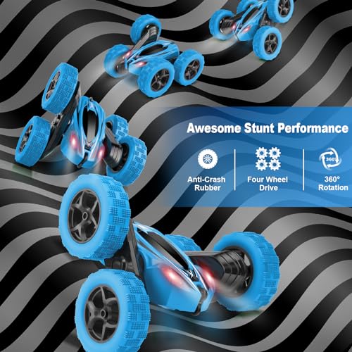 Remote Control Car 2.4GHz 4WD Double Sided 360° Rotating Monster Truck Y176