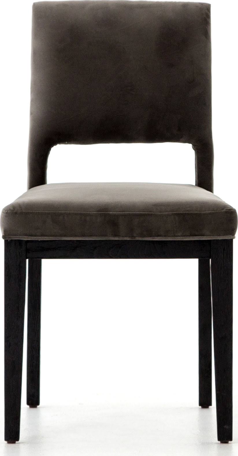 Washed Velvet Grey Dining Chair D9482