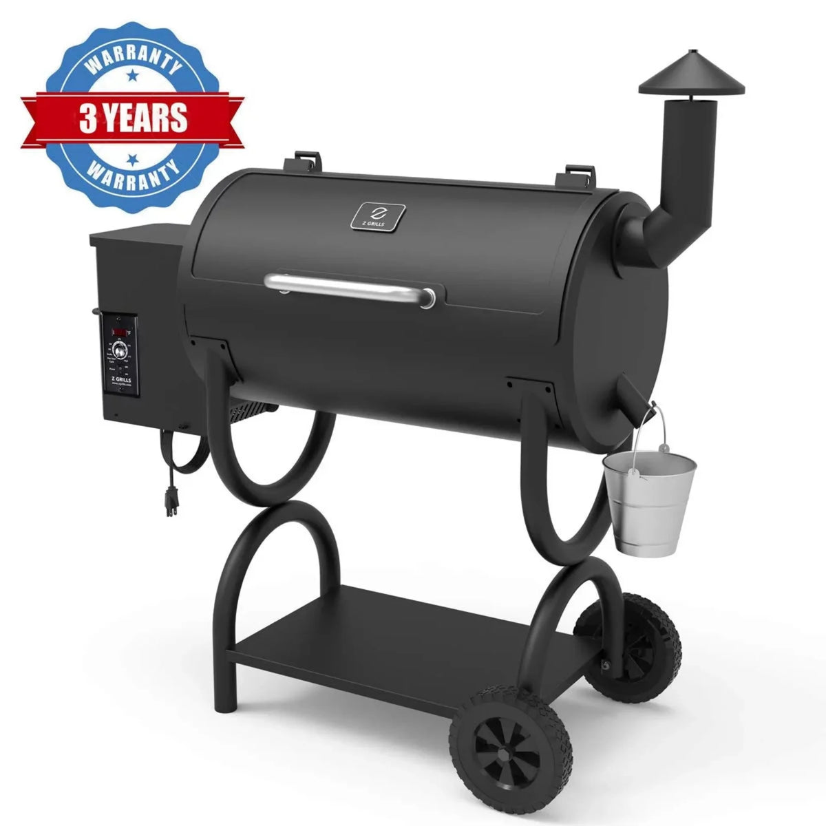 Wood Pellet Grill & Smoker 8-in-1 with Automatic Temperature Control H388