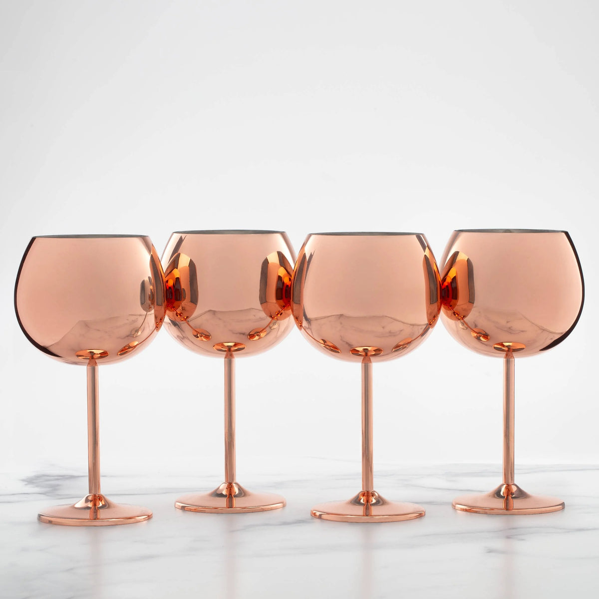 Set of 4 12 Ounce Copper Wine Glass Z705559