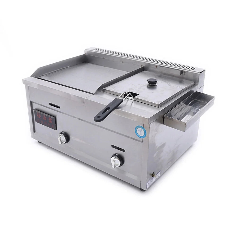 Propane Gas Deep Fryer and Tabletop Griddle 2 Burner R7739