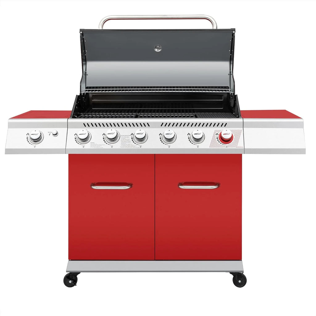 6-Burner Gas Grill with Sear Burner and Side Burner X4038