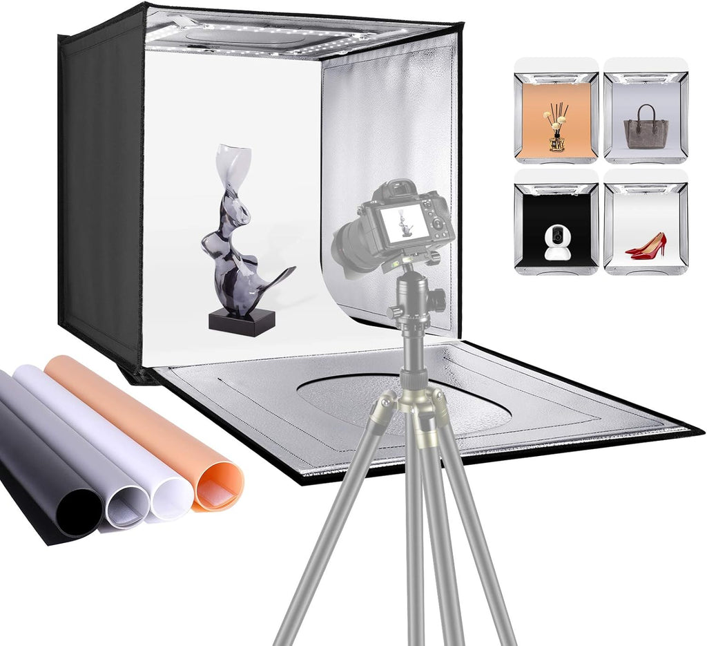 24” × 24” Foldable Tabletop Photo Studio Light Box with 120 LED Lights F933242