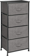 Charcoal Gray/black 4 Drawer Vertical Dresser Storage Tower R80289