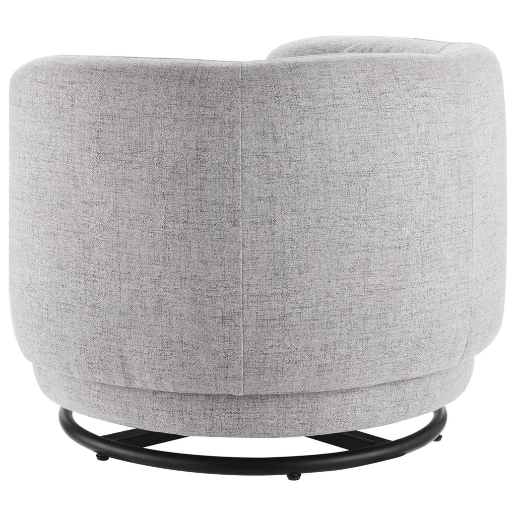 Black Grey Fabric Swivel Accent Chair R299149