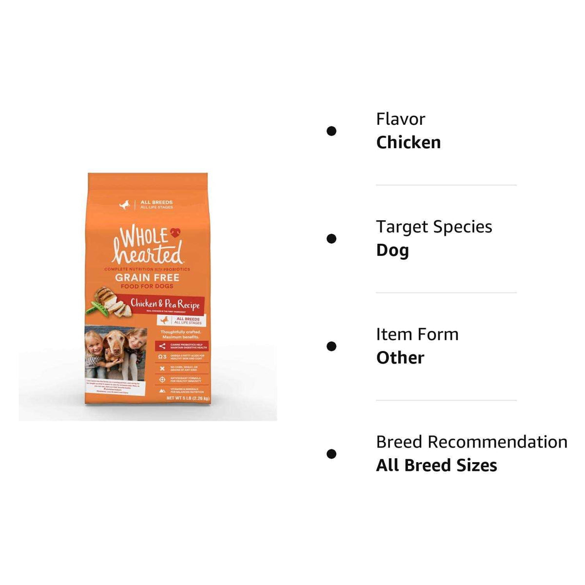 Grain Free Chicken & Pea Recipe Dry Dog Food J327895