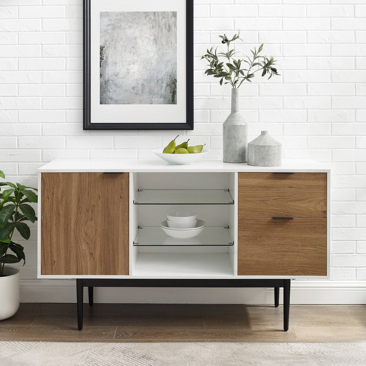 White / English Oak Sideboard Q8194